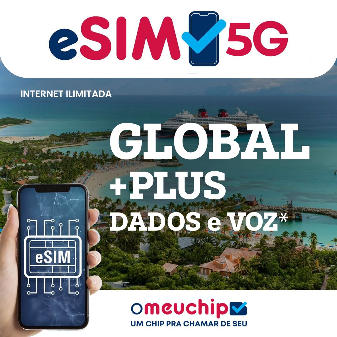 e-SIM GLOBAL Plus + SEGURO VIAGEM GRÁTIS