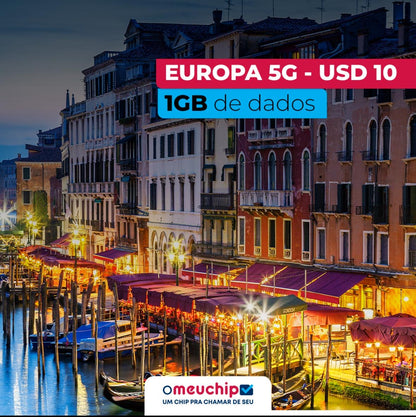 e-SIM DADOS EUROPA CONTROLE + SEGURO VIAGEM GRÁTIS