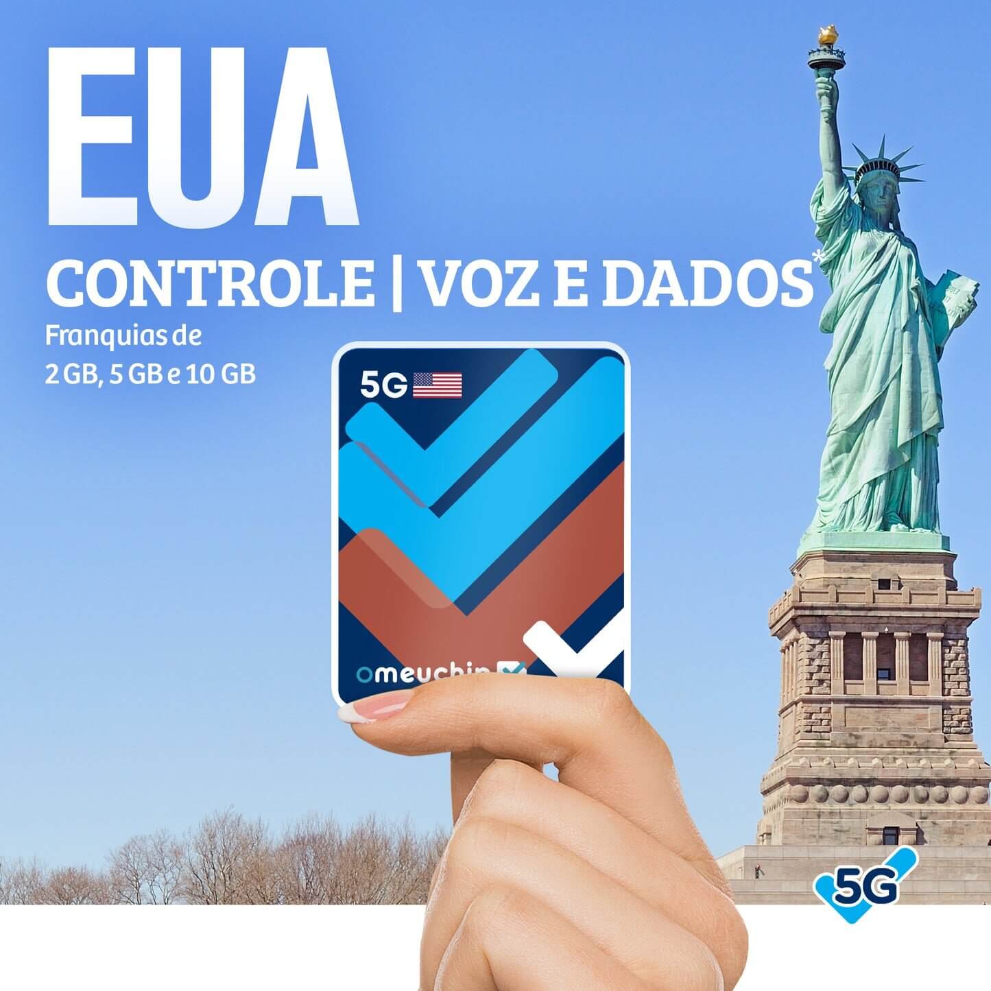 Adquira o Plano Controle EUA 5G/4G omeuchip